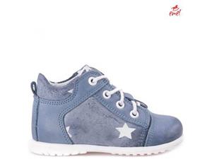 Emel Hangemaakte schoenen blauw met sterren